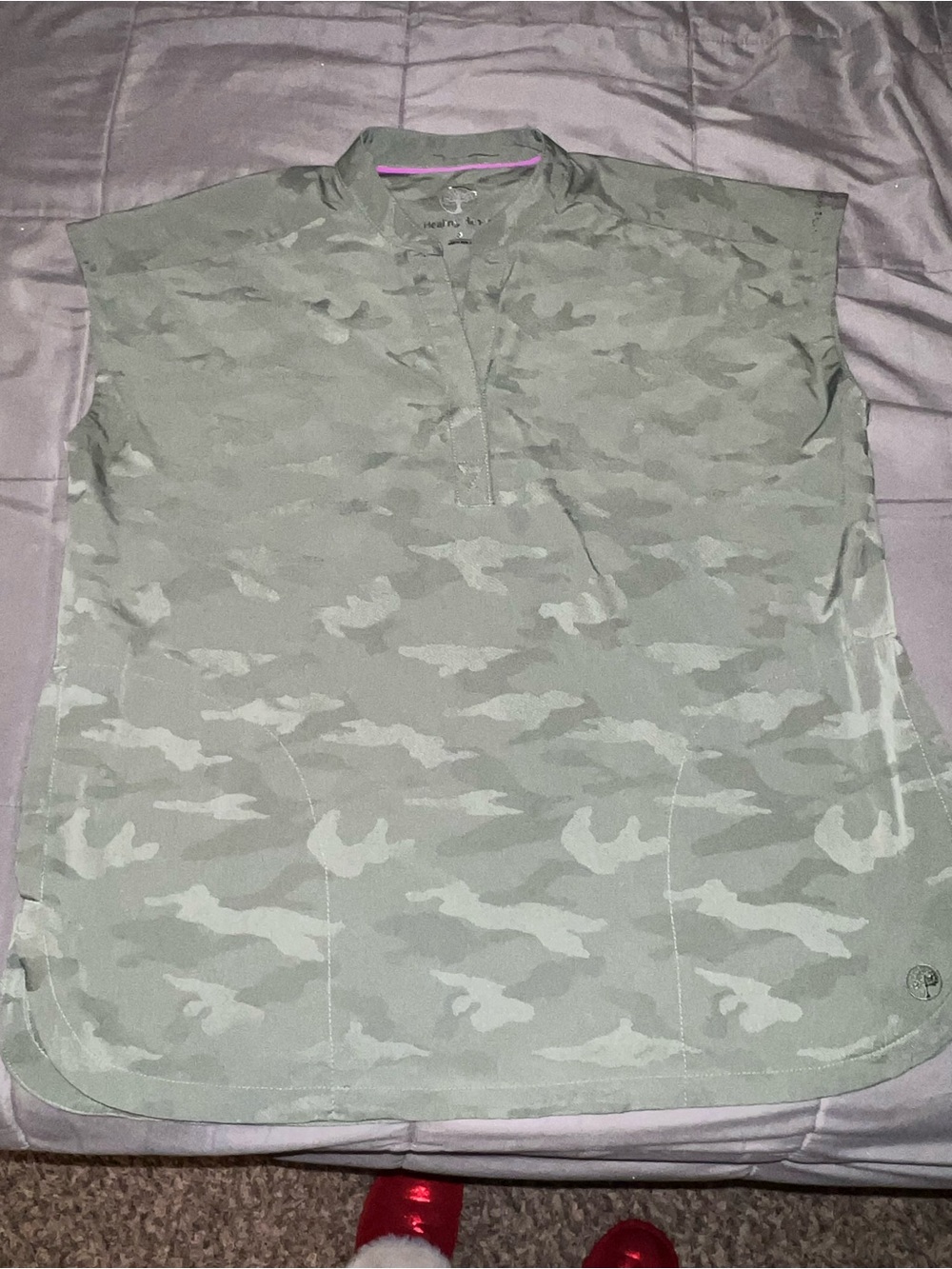 healing hands Olive Green Camo Scrub Top and Bottoms
